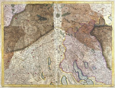 Switzerland (engraving) by Gerardus Mercator