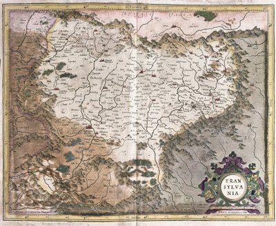 Transylvania, Romania (engraving) by Gerardus Mercator