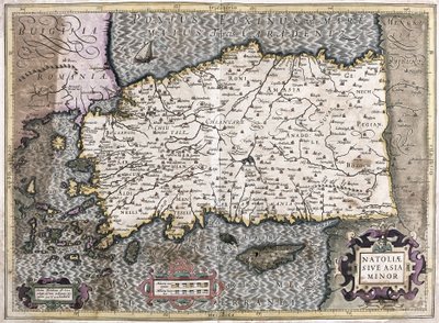 Turkey - Cyprus (engraving) by Gerardus Mercator