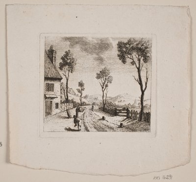 Landscape with Running Boy by Gerhard Ludvig Lahde