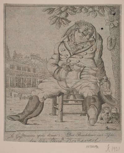 The Gourmet After Dinner by Gerhard Ludvig Lahde