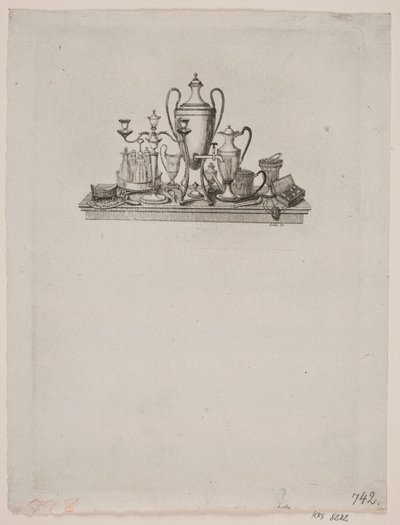 Arrangement of Silver Objects by Gerhard Ludvig Lahde