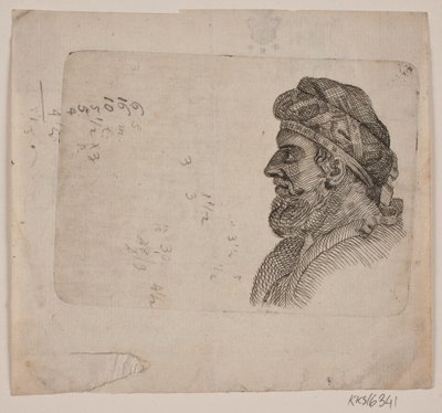 Study Head of an Old Man in Profile by Gerhard Ludvig Lahde