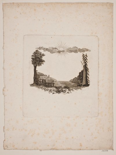Vignette for the Royal Danish Agricultural Society by Gerhard Ludvig Lahde