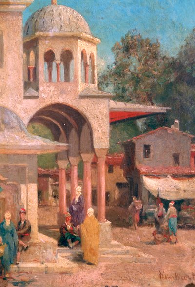 Outside the Mosque by Germain Fabien Brest