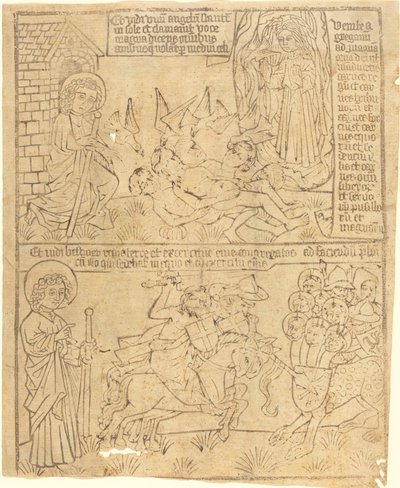 Apocalypse of John, Leaf 10 by German 15th Century