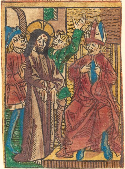 Before Caiaphas by German 15th Century
