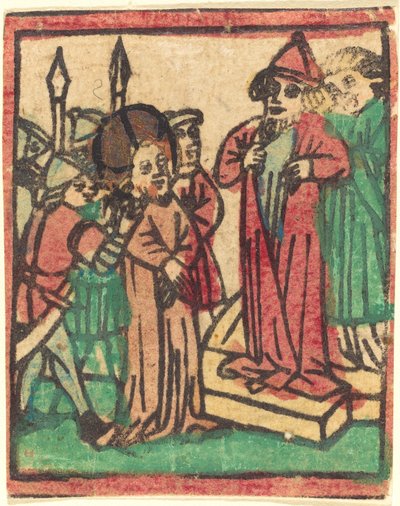 Caiaphas Tearing his Clothes by German 15th Century