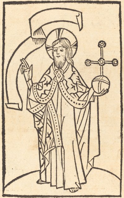 Christ as Salvator Mundi by German 15th Century