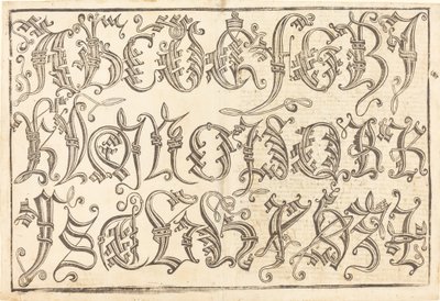Ornamental Alphabet by German 15th Century