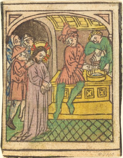 Pilate Washing His Hands (recto) by German 15th Century