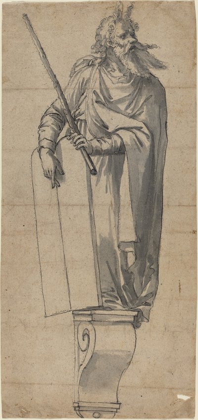 A Sculpture of Moses by German 16th Century