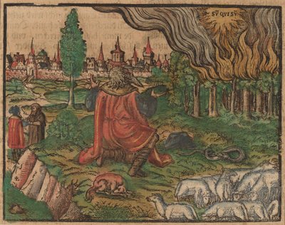 Moses and the Burning Bush by German 16th Century