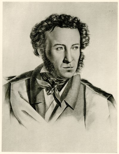 Alexander Pushkin by German School