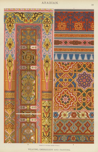 Arabian, Weaving, Embroidery and Painting by German School