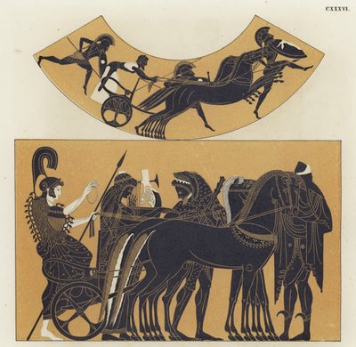 Chariot Scenes from Ancient Greece by German School