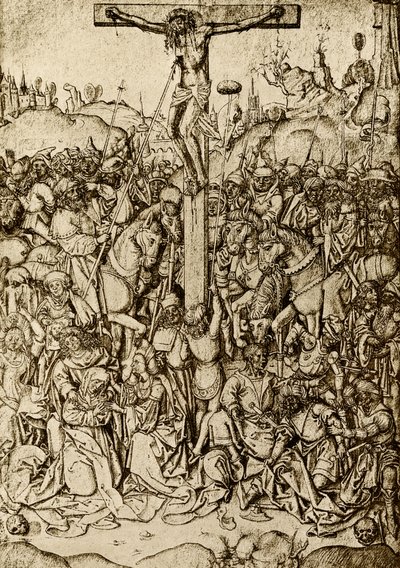 Christ on the cross by German School