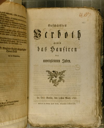 Code of Procedure from 1776 by German School