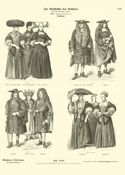 Costumes of Strasbourg, 17th Century by German School