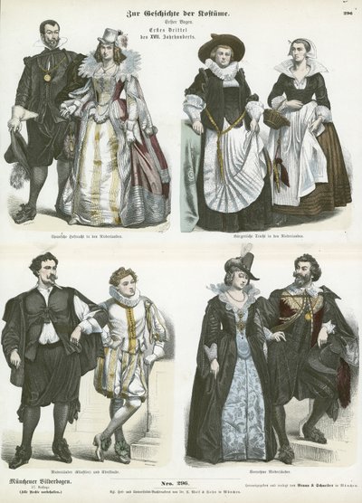 Costumes of the Netherlands, Early 17th Century by German School