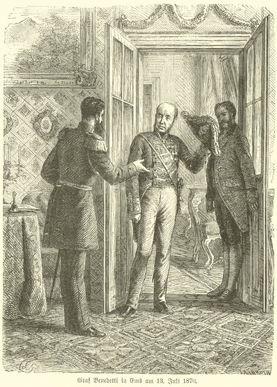 Count Benedetti at Ems, 13 July 1870 by German School