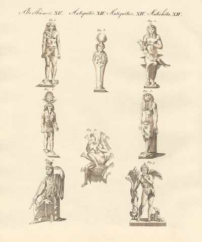 Egyptian divinities by German School