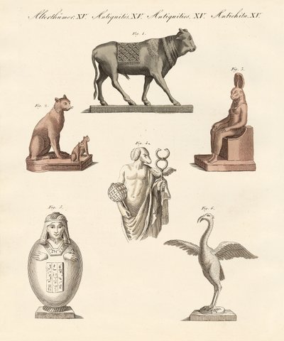 Egyptian Divinities by German School