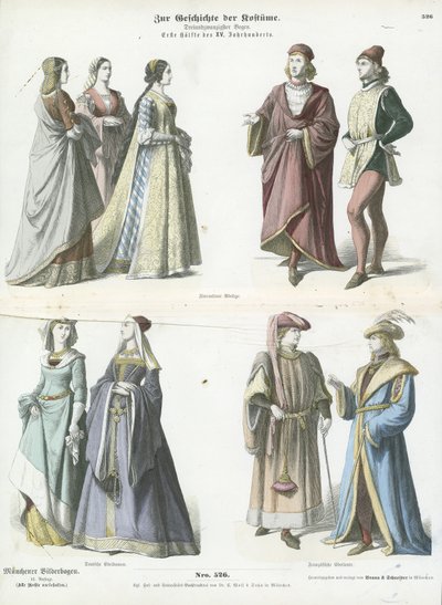 European Costumes, 15th Century by German School