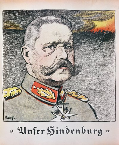 Field Marshal Paul Von Hindenburg (1857-1934) 1914 by German School