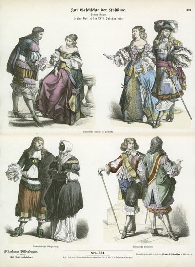 French and Dutch Costumes, Early 17th Century by German School