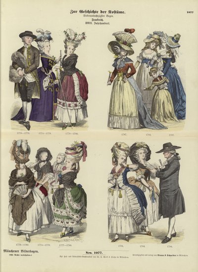 French Costumes, 18th Century by German School