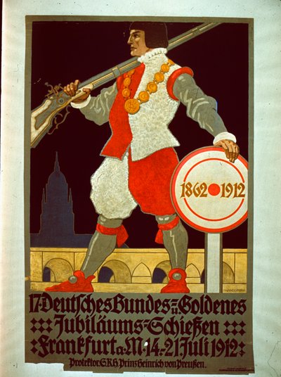 German Confederation Golden Jubilee poster, 1912 by German School