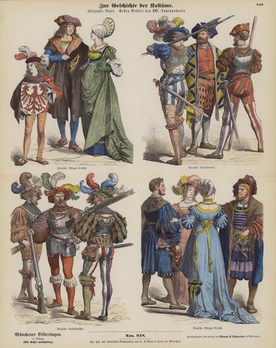 German costumes, early 16th Century by German School