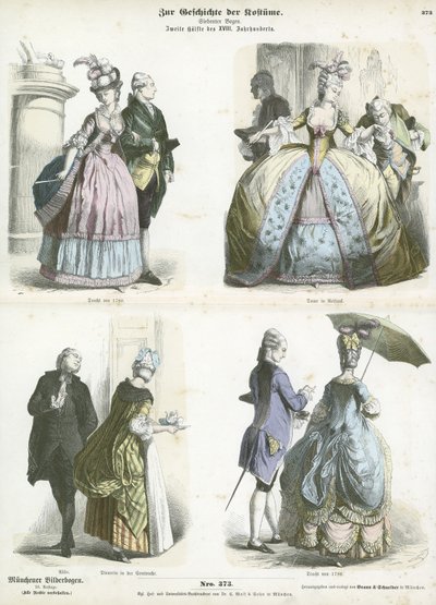 German Costumes, Second Half of 18th Century by German School