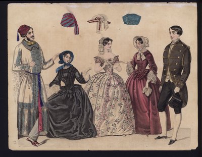 German Fashion Plate, Mid 19th Century by German School