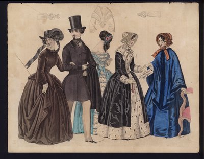 German Fashion Plate, Mid 19th Century by German School