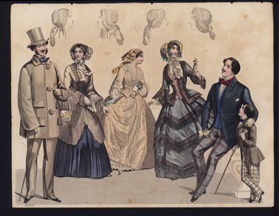 German Fashion Plate, Mid 19th Century by German School