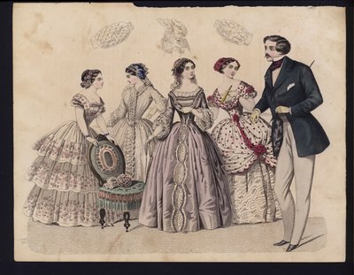 German Fashion Plate, Mid 19th Century by German School