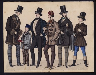 German fashion plate, mid 19th century by German School