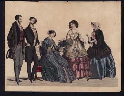 German fashion plate, mid 19th century by German School