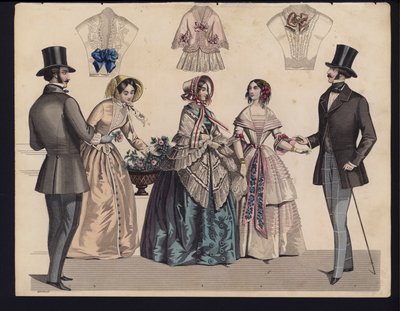 German fashion plate, mid 19th century by German School