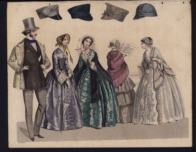 German fashion plate, mid 19th century by German School