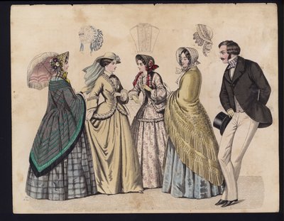 German fashion plate, mid 19th century by German School