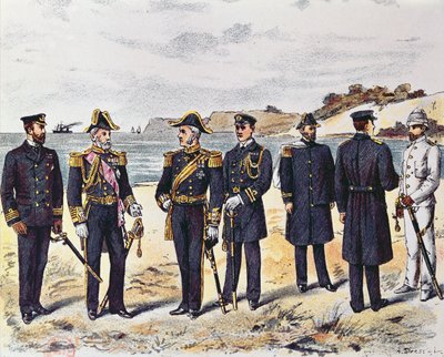 German naval uniforms, late 19th century by German School