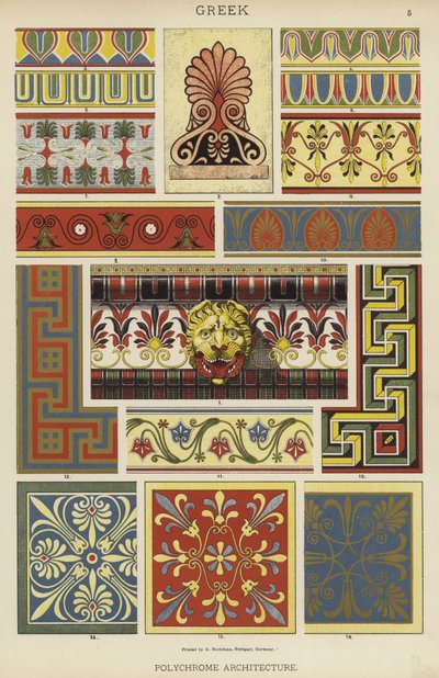 Greek, Polychrome Architecture by German School