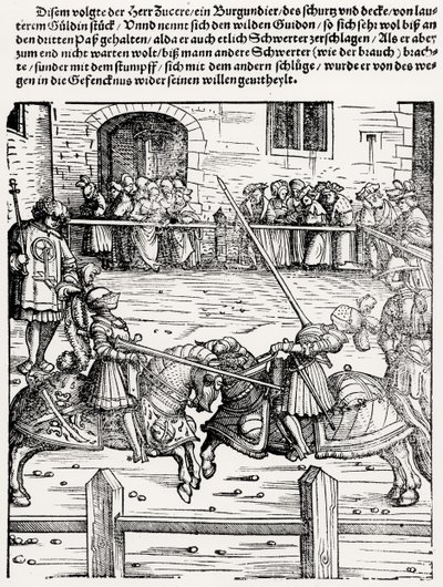 Jousting by German School