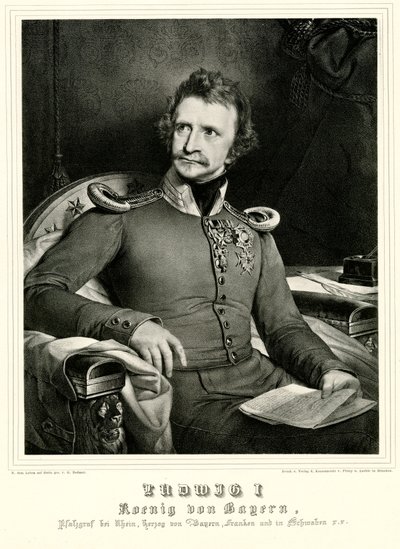 Ludwig I., 1884-90 by German School