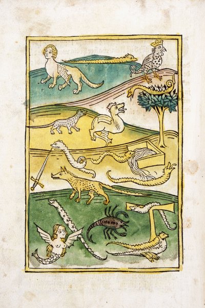 Monsters and Snakes in a Landscape by German School