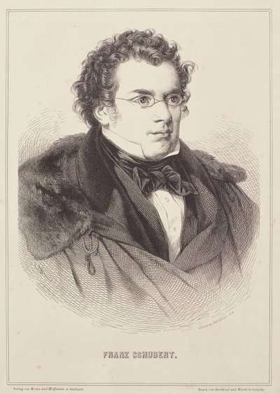 Portrait of Franz Schubert (1768-1827) by German School