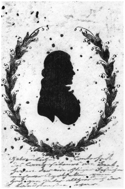 Silhouette of Ludwig van Beethoven by German School